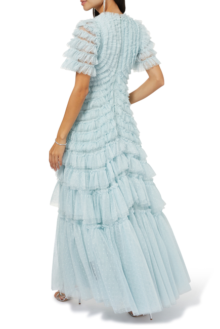 Willow Ruffle V-Neck Gown